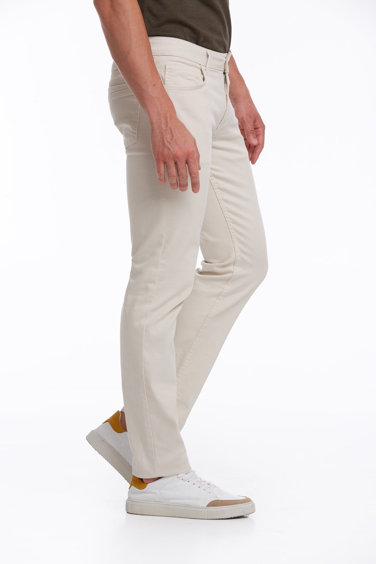 Regular Fit 5 Pocket High Waist Cotton Stone Denim - SAYKI