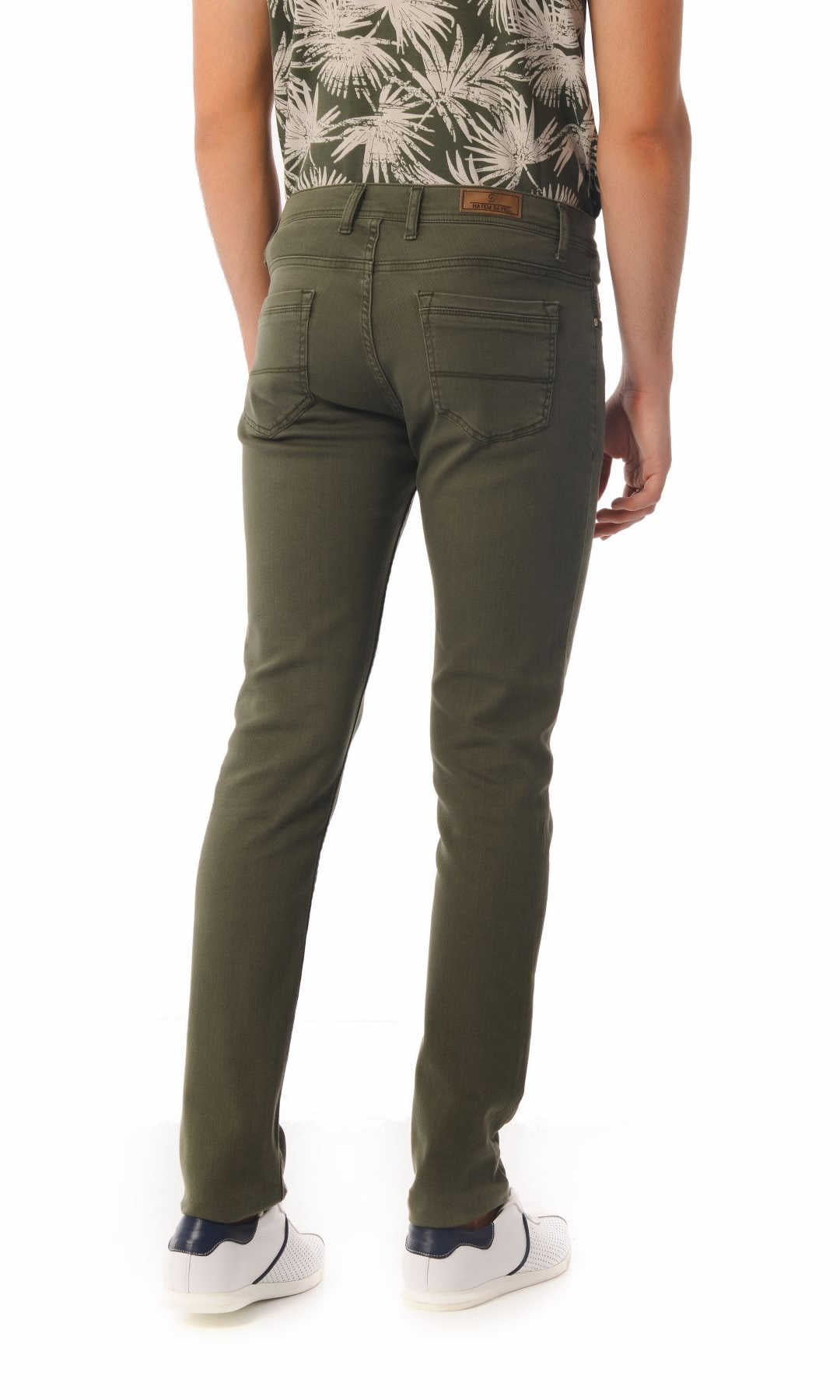 Regular Fit 5 Pocket Low Waist Cotton Khaki Denim - SAYKI
