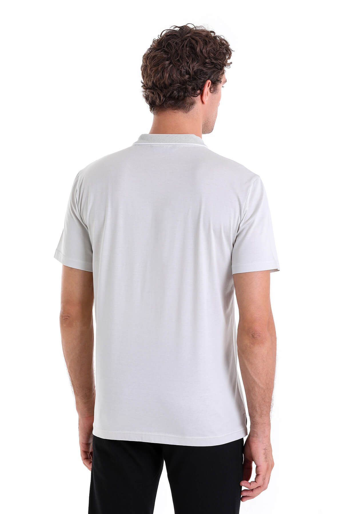 Regular Fit Bone Basic Cotton Polo T-Shirt - SAYKI
