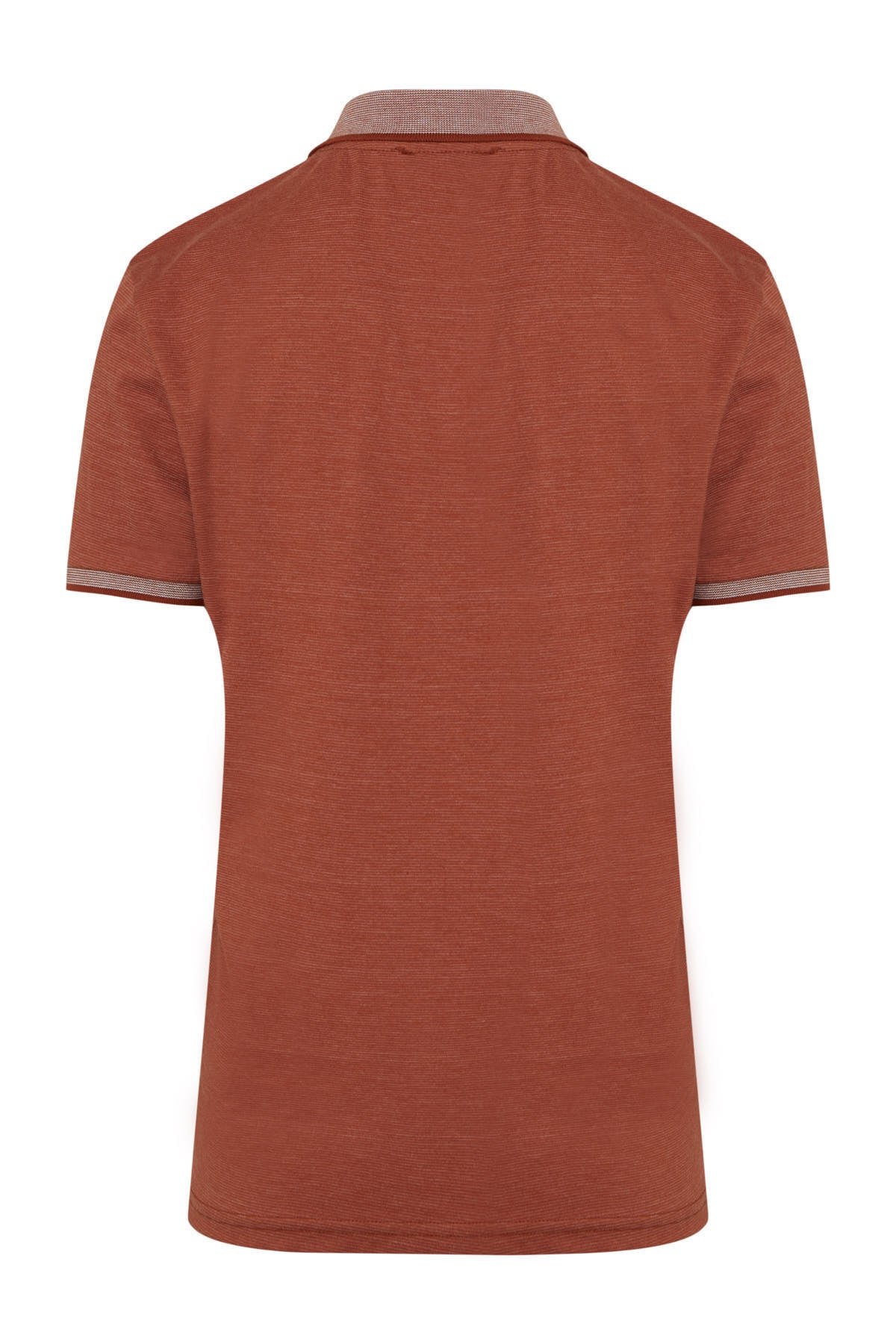Regular Fit Cinnamon Cotton Blend Polo T-Shirt - SAYKI