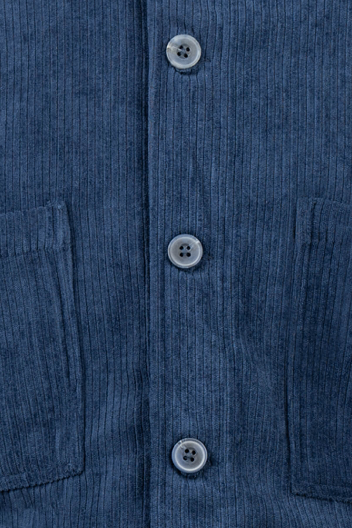 Regular Fit Corduroy Shacket Navy Casual Shirt - SAYKI