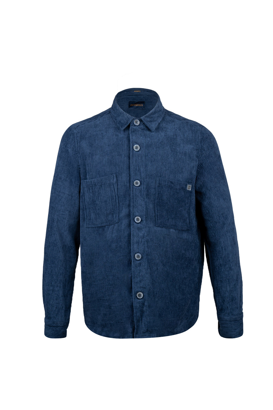 Regular Fit Corduroy Shacket Navy Casual Shirt - SAYKI