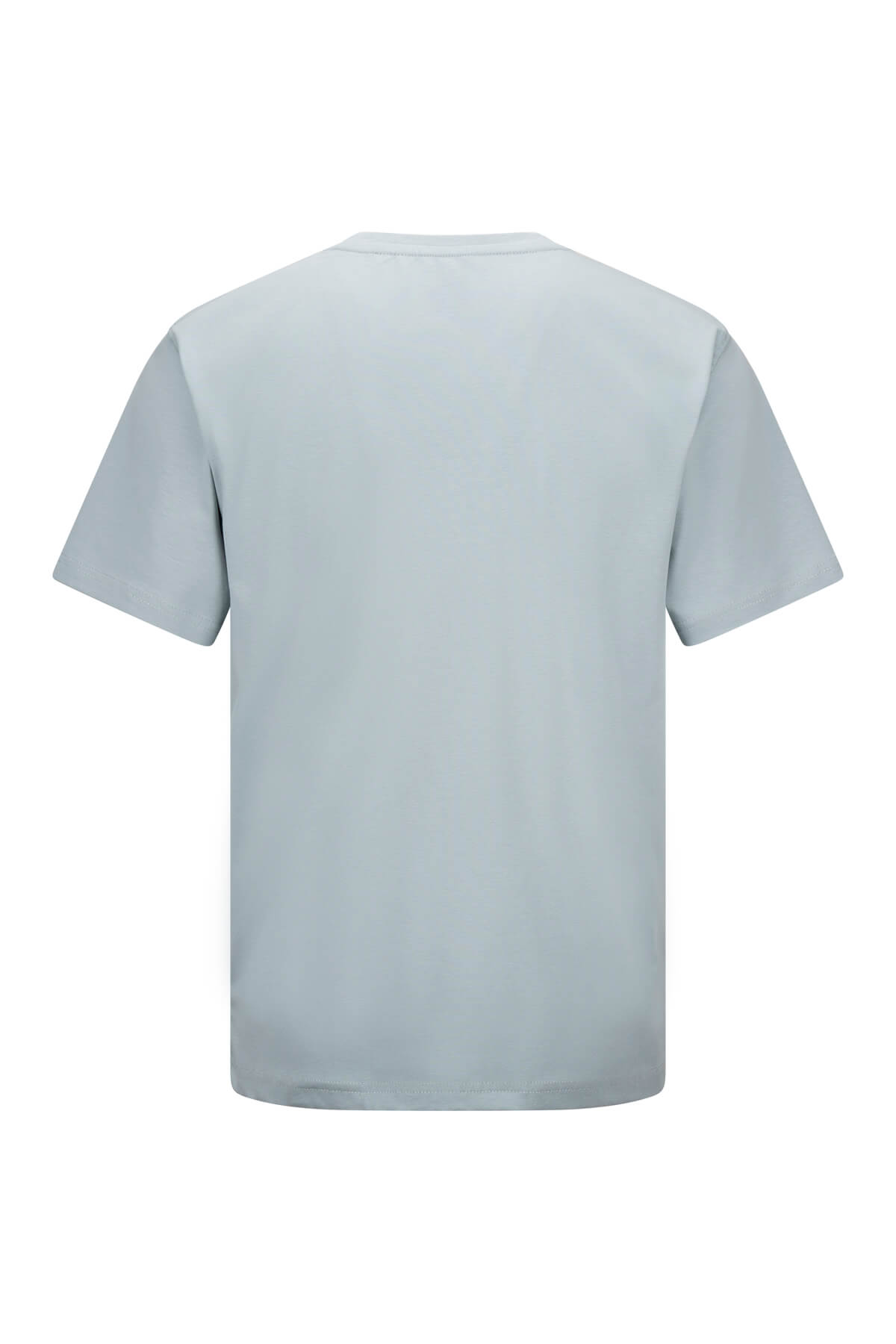 Light blue short-sleeved t-shirt with a simple crew neck design.