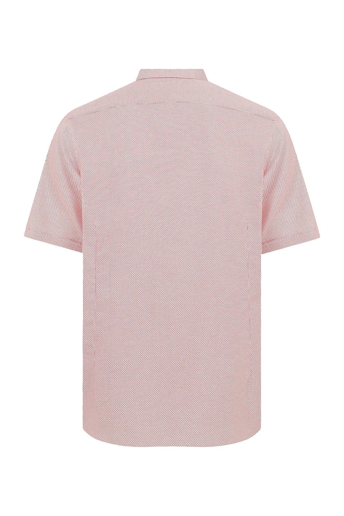 Regular Fit Cotton Blend Red Dress Shirt - SAYKI