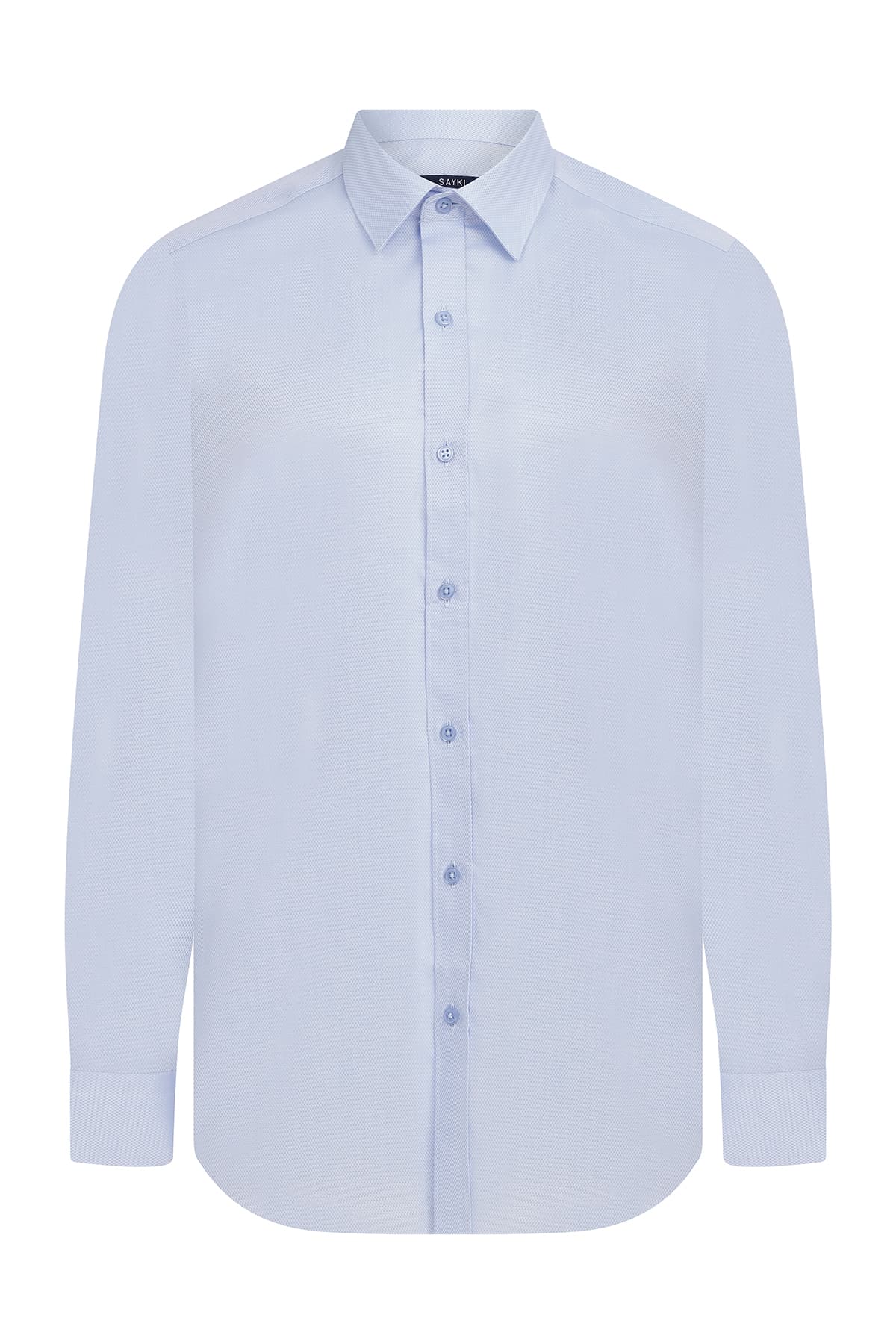 Regular Fit Cotton Blue Dress Shirt - SAYKI