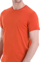 Regular Fit Cotton Brick Crew Neck T-Shirt - SAYKI