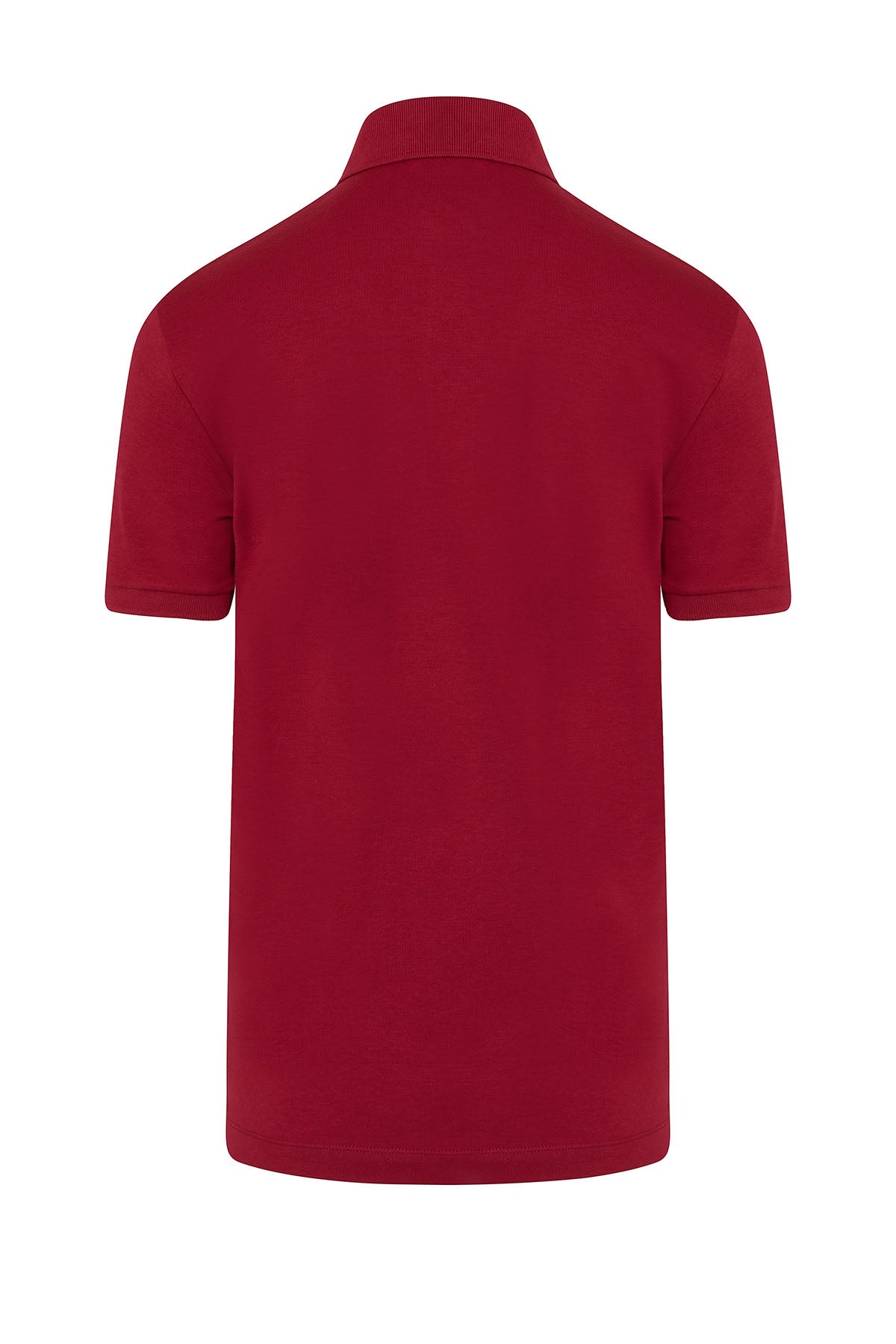 Regular Fit Cotton Burgundy Polo T-Shirt - SAYKI