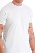 Regular Fit Cotton Light Gray Crew Neck T-Shirt - SAYKI