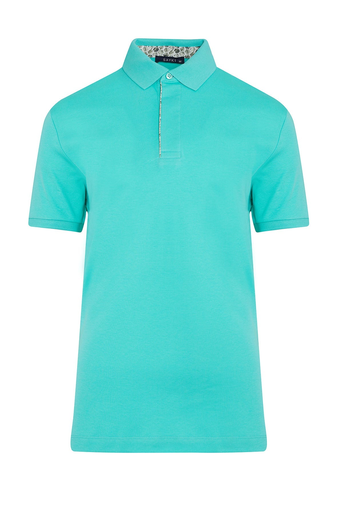 Regular Fit Cotton Mint Polo T-Shirt - SAYKI - 8682819080415