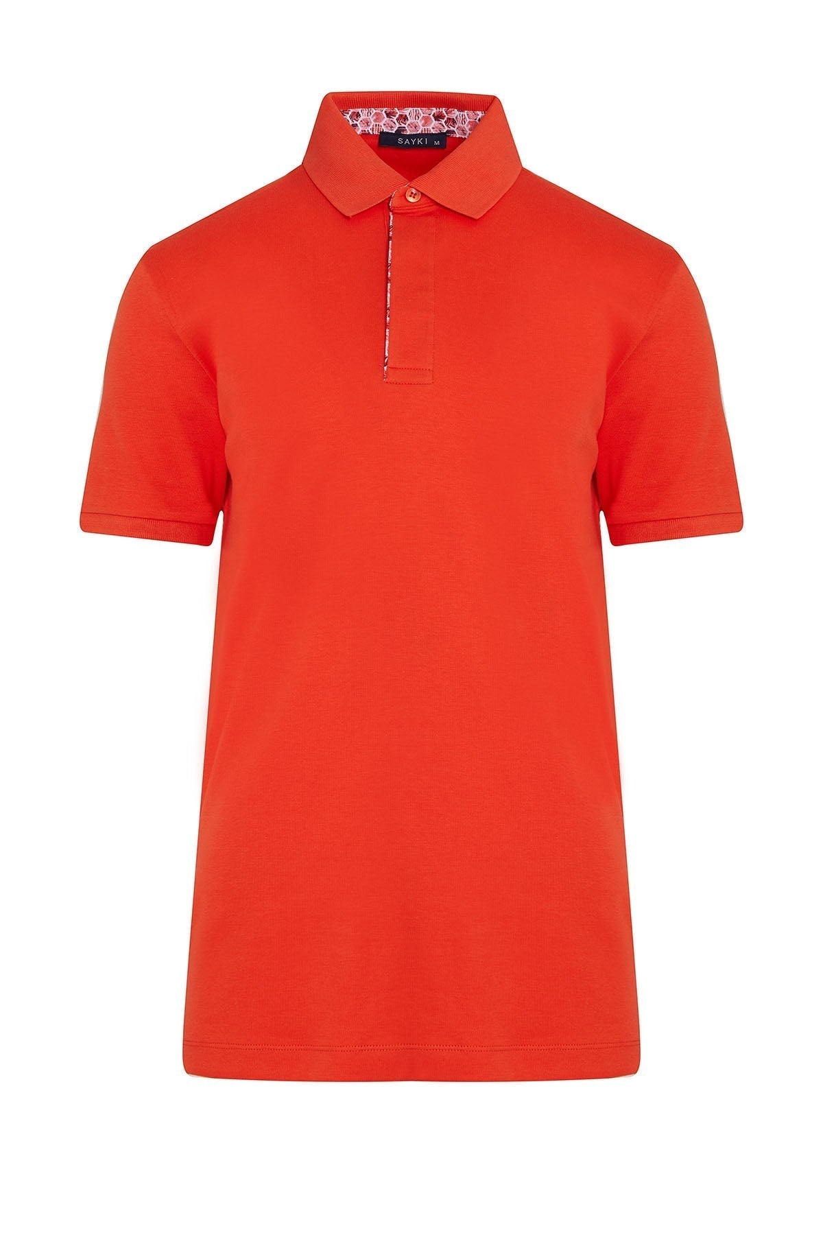 Regular Fit Cotton Orange Polo T-Shirt - SAYKI