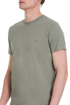 Regular Fit Cotton Vetiver Gray Crew Neck T-Shirt - SAYKI