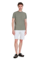 Regular Fit Cotton Vetiver Gray Crew Neck T-Shirt - SAYKI