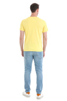 Regular Fit Cotton Yellow Crew Neck T-Shirt - SAYKI