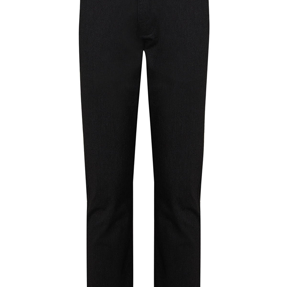 Regular Fit High Waist Black Cotton Casual Pants 38 / R / Black