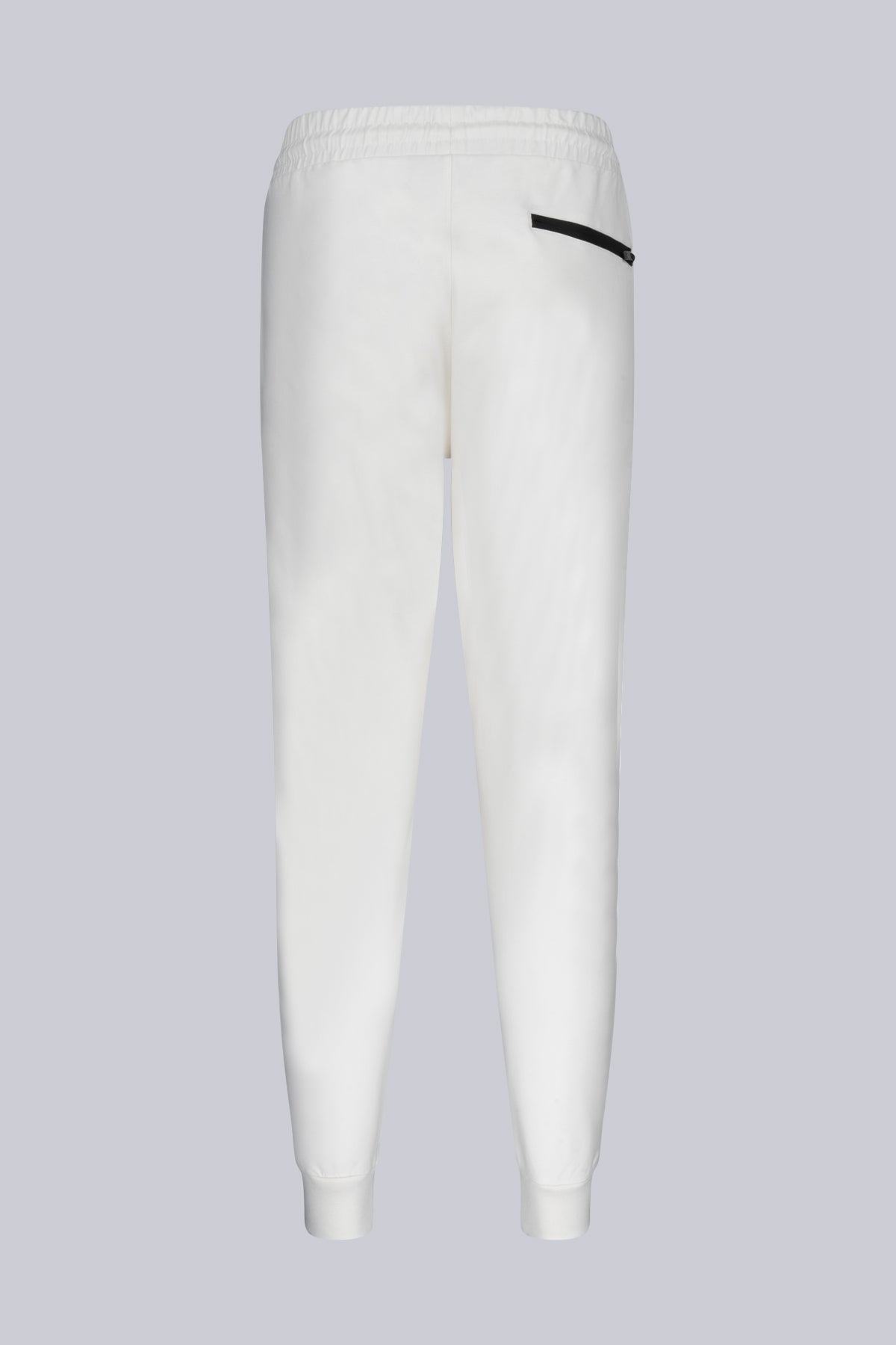 Regular Fit High Waist Cotton Blend White Sweatpants - SAYKI