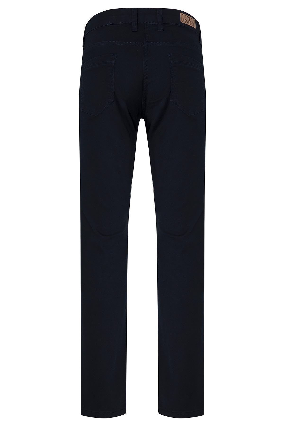 Regular Fit High Waist Cotton Navy Denim - SAYKI