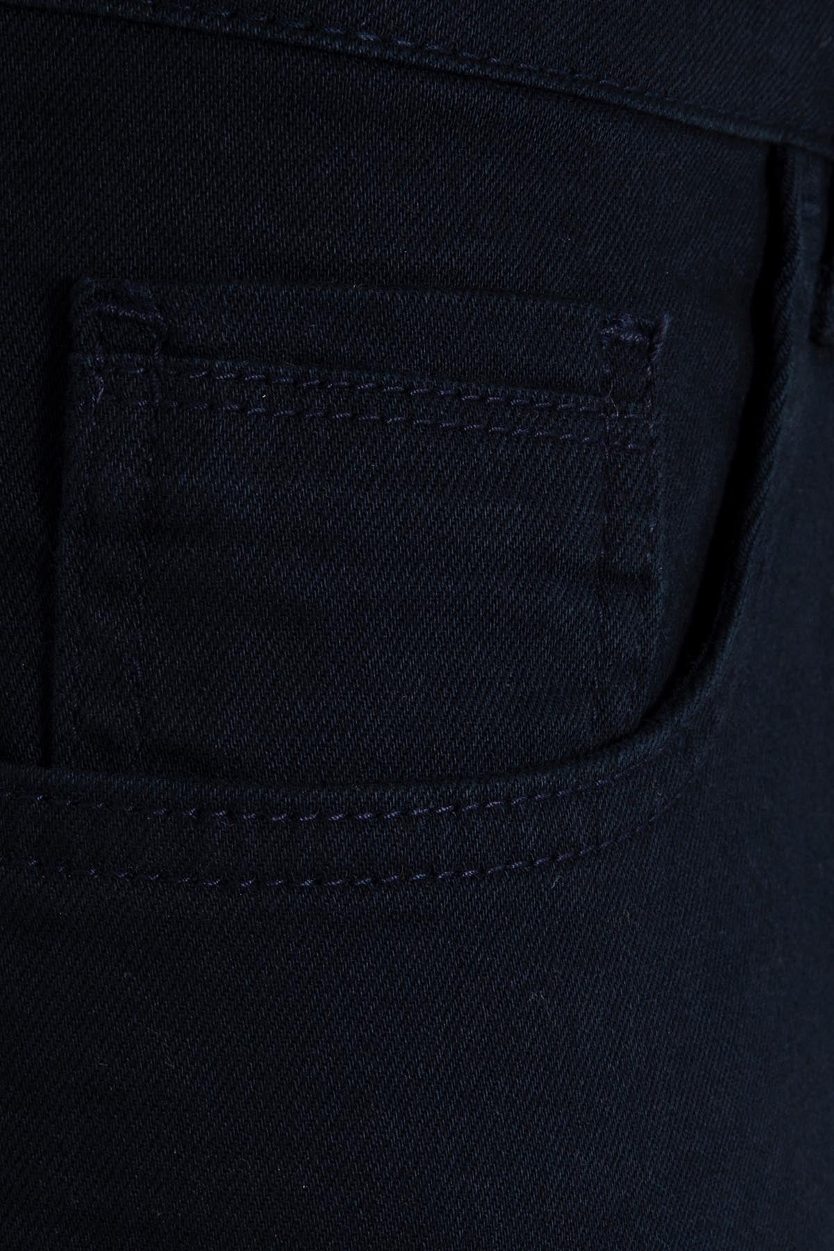 Regular Fit High Waist Cotton Navy Denim - SAYKI