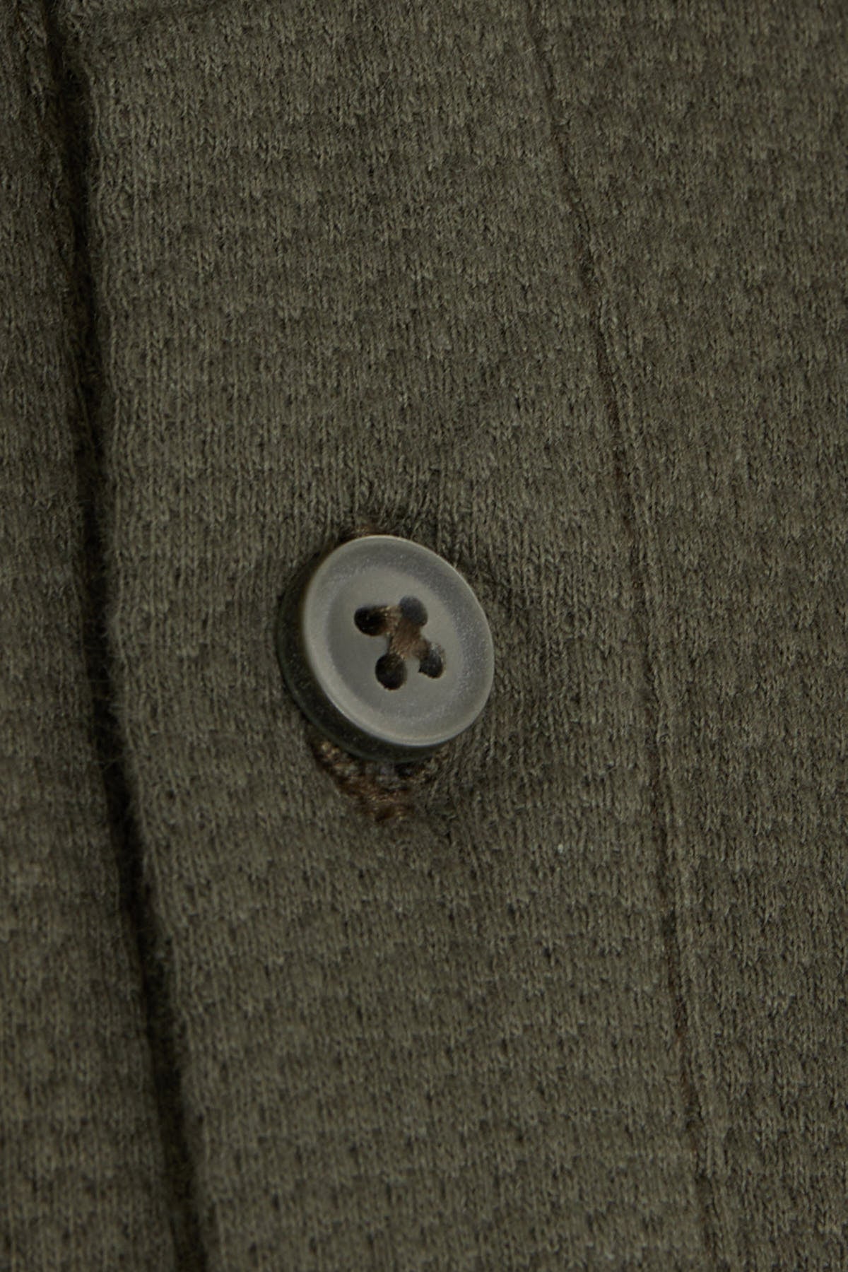 Regular Fit Honeycomb Cotton Blend Khaki Polo T-Shirt