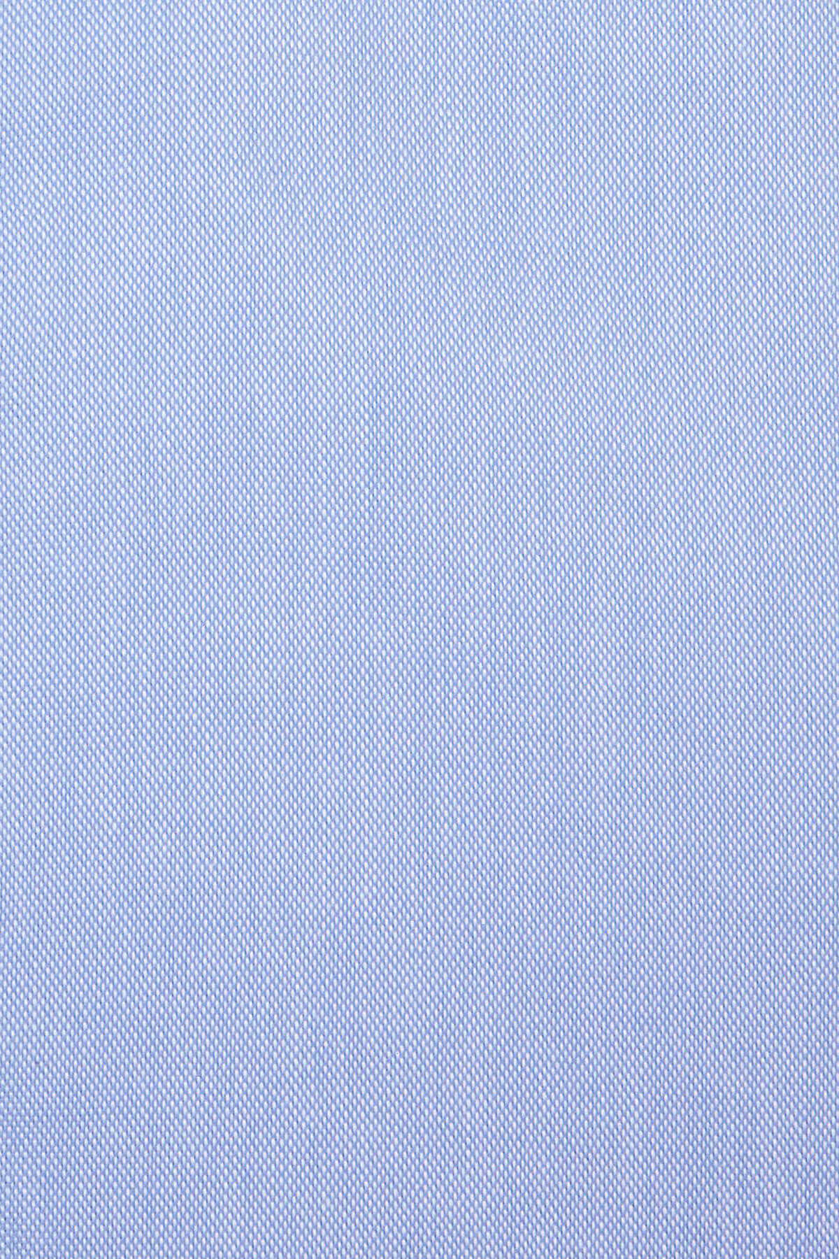 Regular Fit Long Sleeve Cotton Ice Blue Casual Shirt - SAYKI