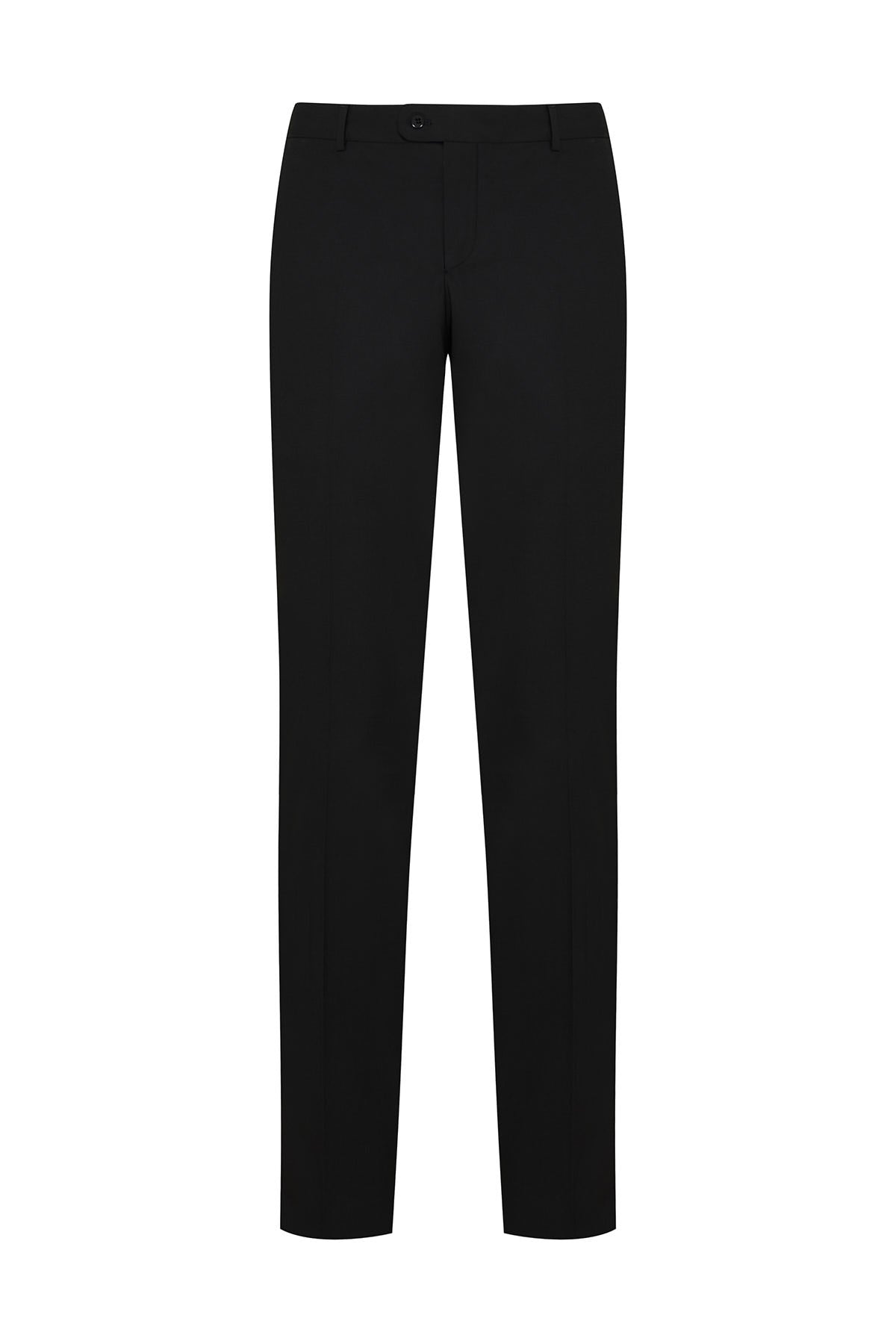 Regular Fit Low Waist Black Dress Pants - SAYKI