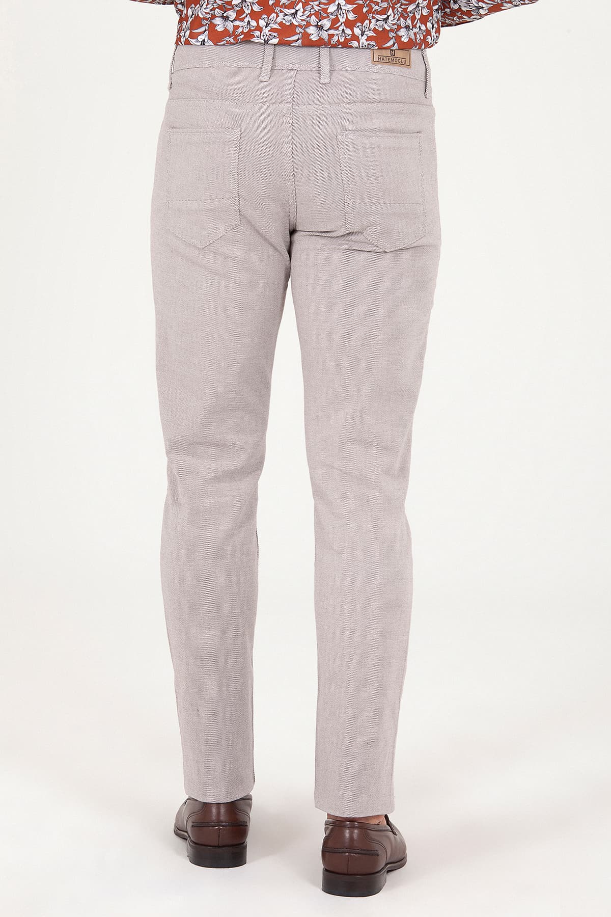 Regular Fit Low Waist Cotton Mink Casual Pants - SAYKI