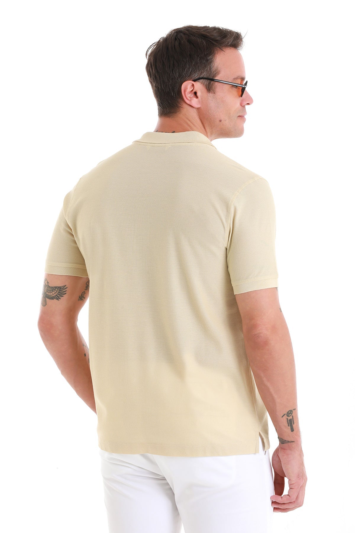 Regular Fit Mink 100% Cotton Mercerized Polo T-Shirt - SAYKI