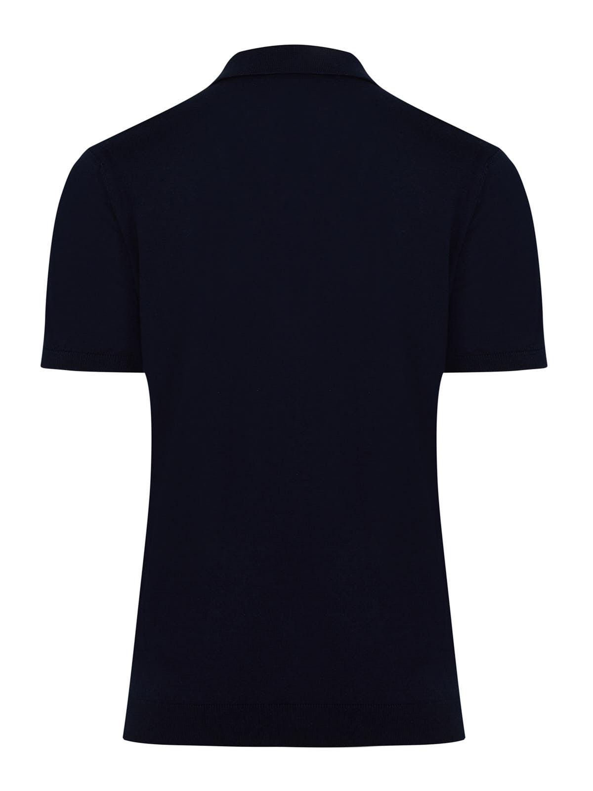 Regular Fit Navy Cotton Blend Jacquard Polo T-Shirt - SAYKI