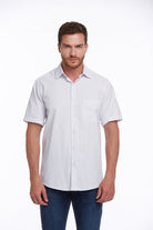 Regular Fit Pin Check Cotton Blend Lilac Dress Shirt - SAYKI