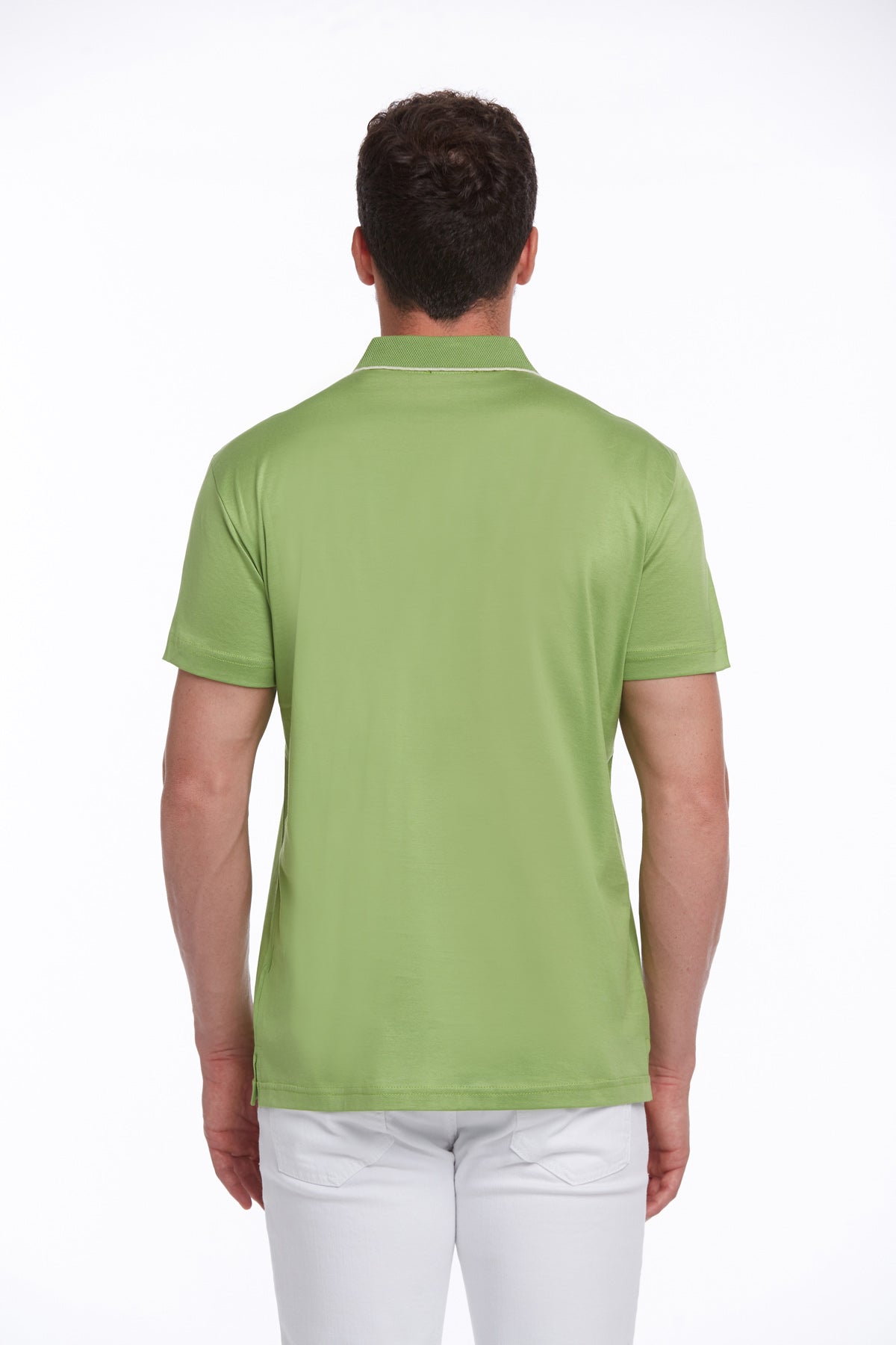 Regular Fit Pistachio Green Basic Cotton Polo T-Shirt
