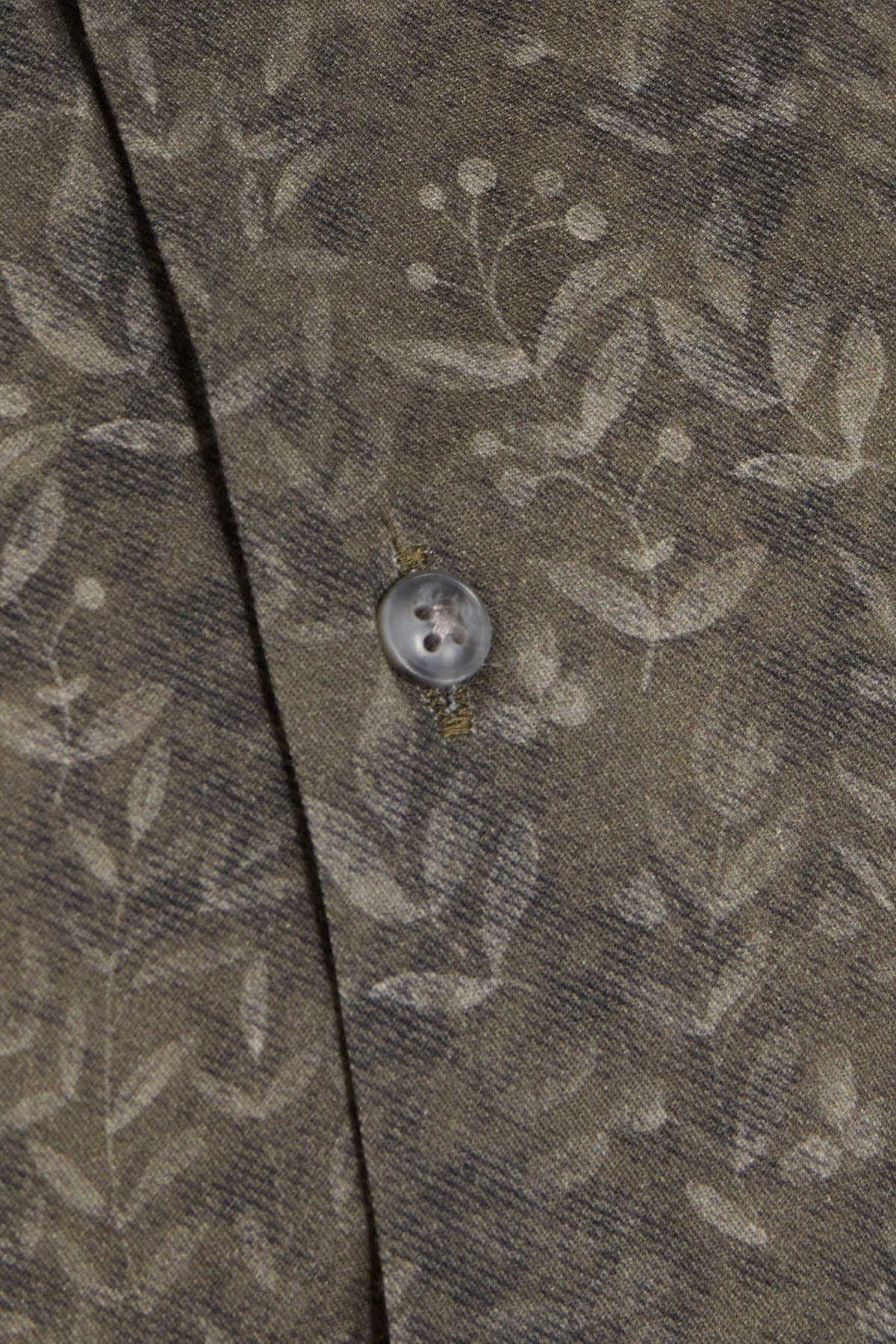 Regular Fit Printed Cotton Khaki Casual Shirt - SAYKI