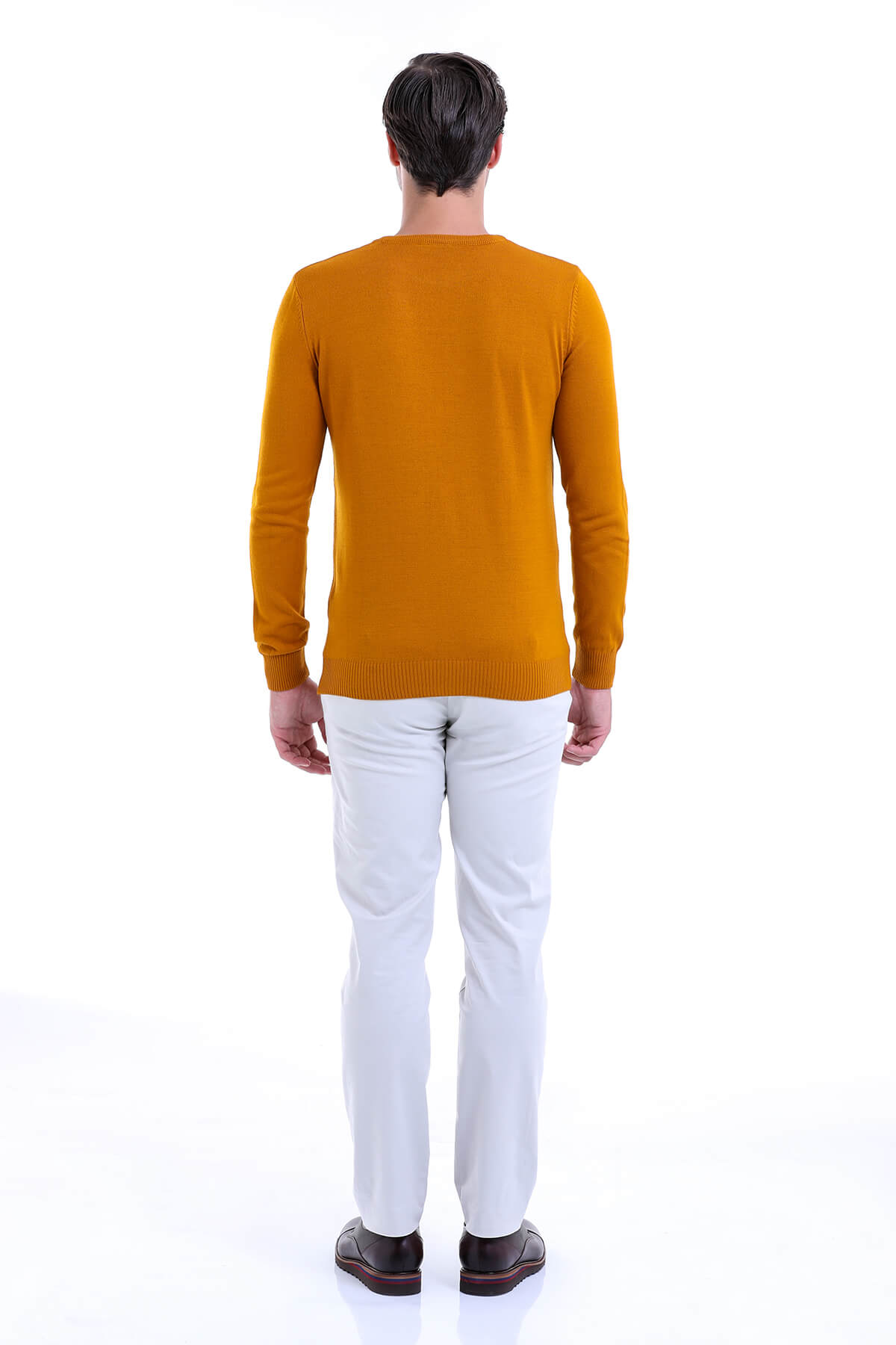Regular Fit Saffron Crewneck Sweater - SAYKI