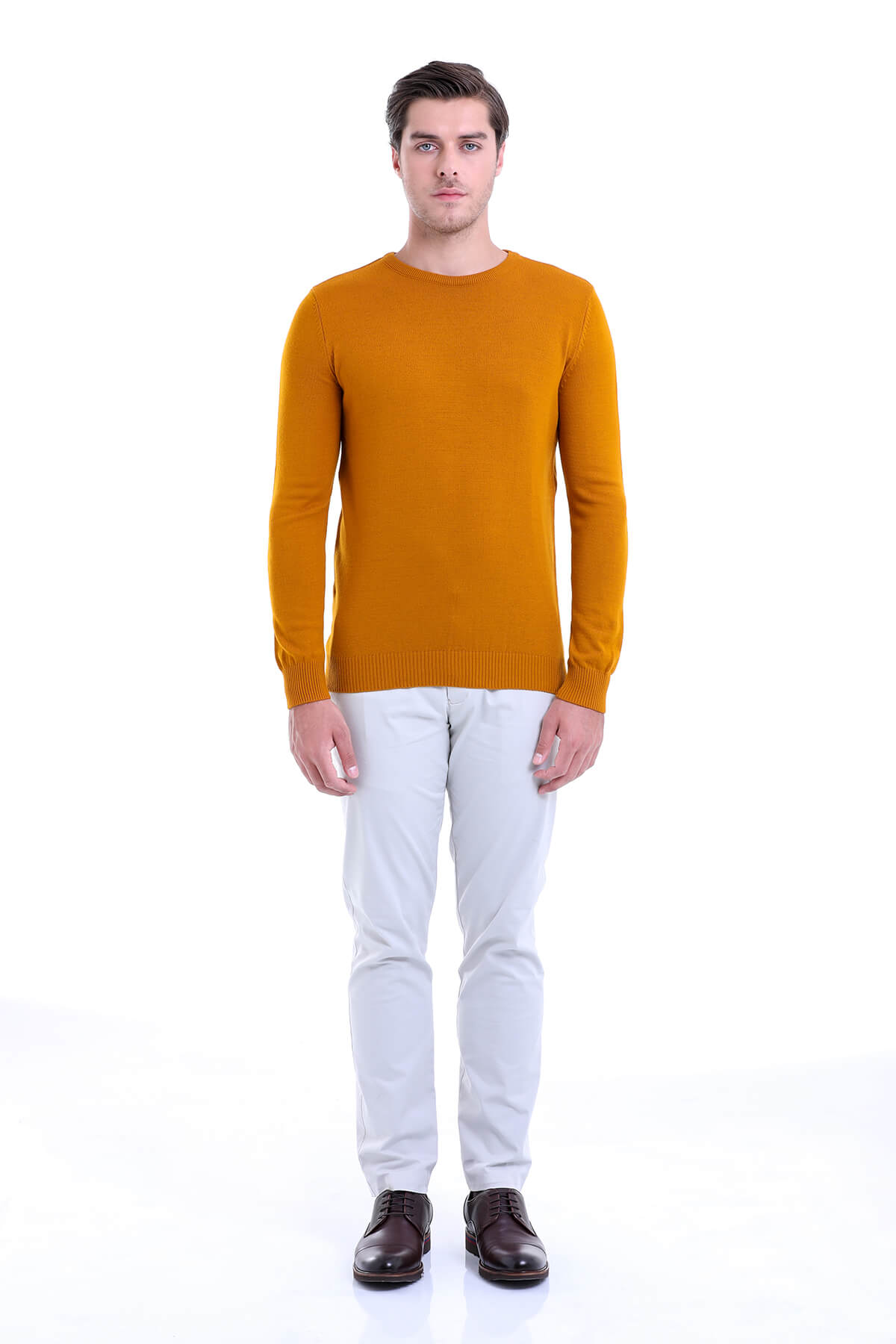 Regular Fit Saffron Crewneck Sweater - SAYKI