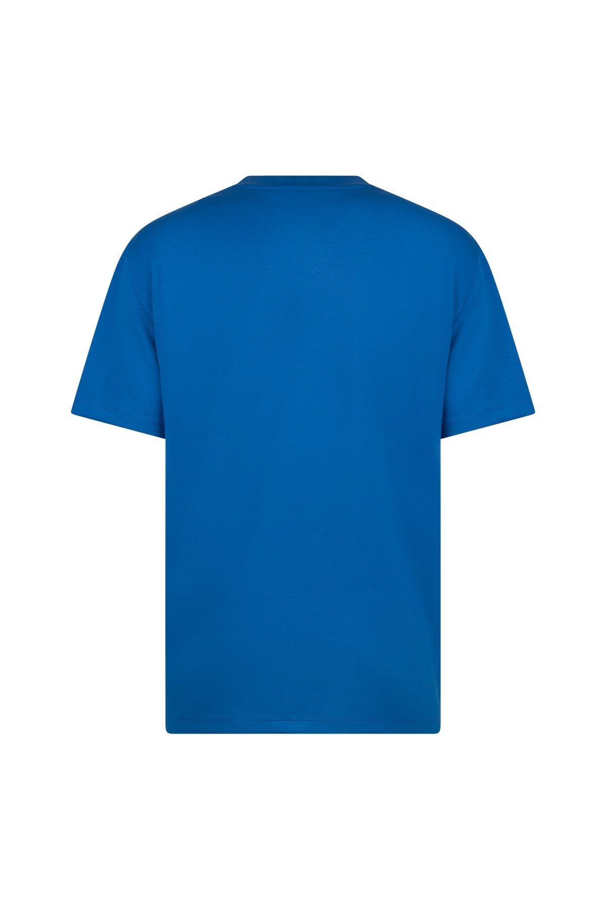 Solid royal blue short-sleeved t-shirt with a classic crew neck.