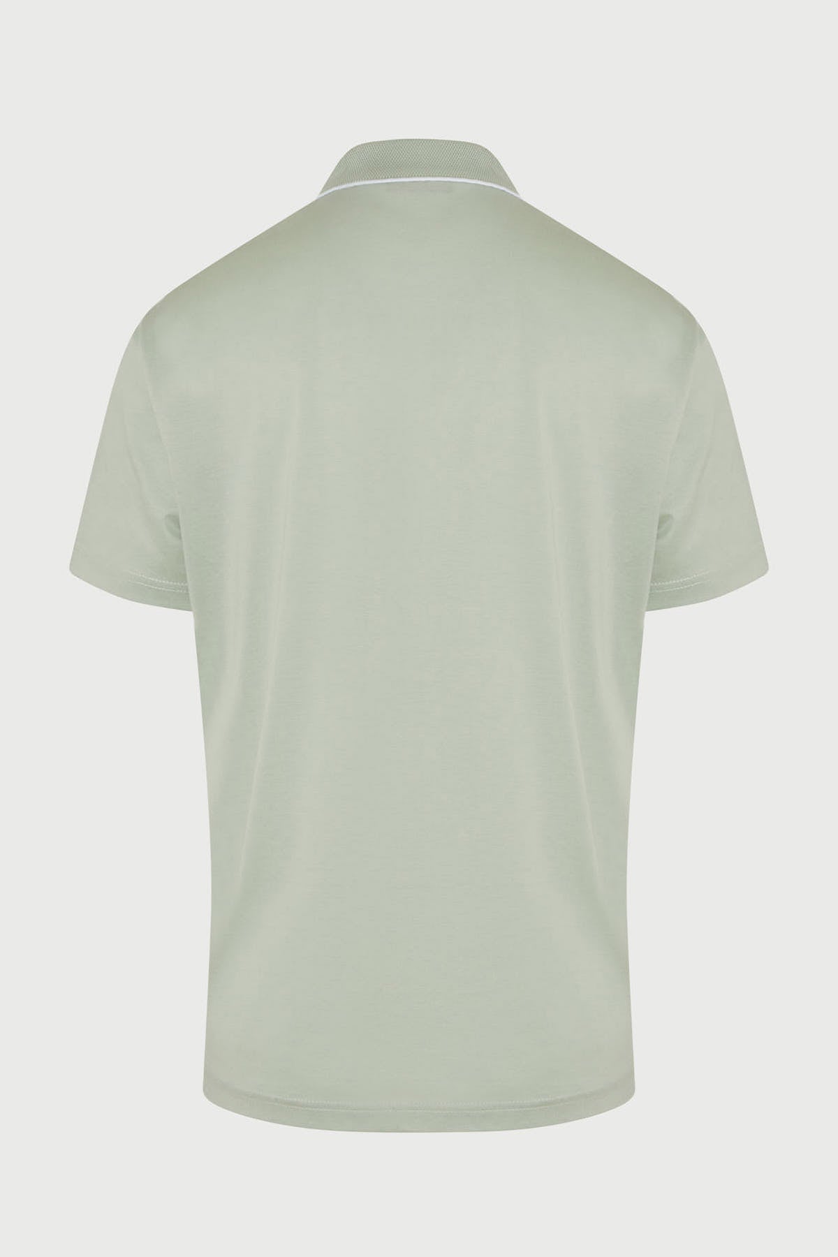 Regular Fit Seagrass 100% Cotton Polo T-Shirt - SAYKI