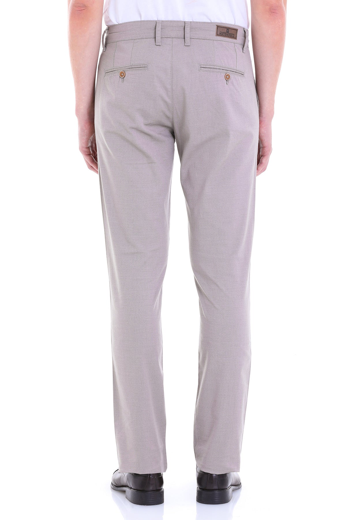 Regular Fit Side Pocket Light Mink Cotton Casual Pants