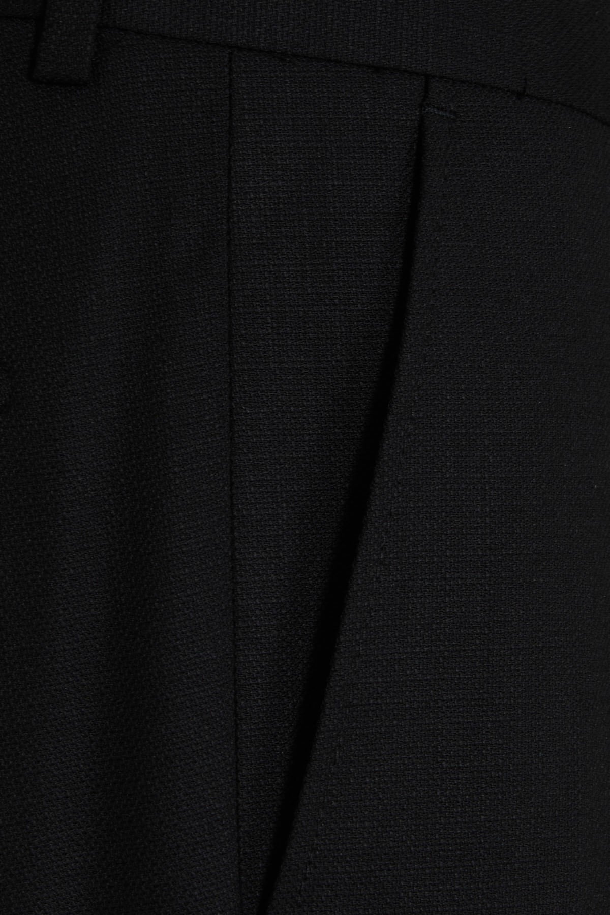 Regular Fit Side Pocket Low Waist Black Dress Pants - SAYKI