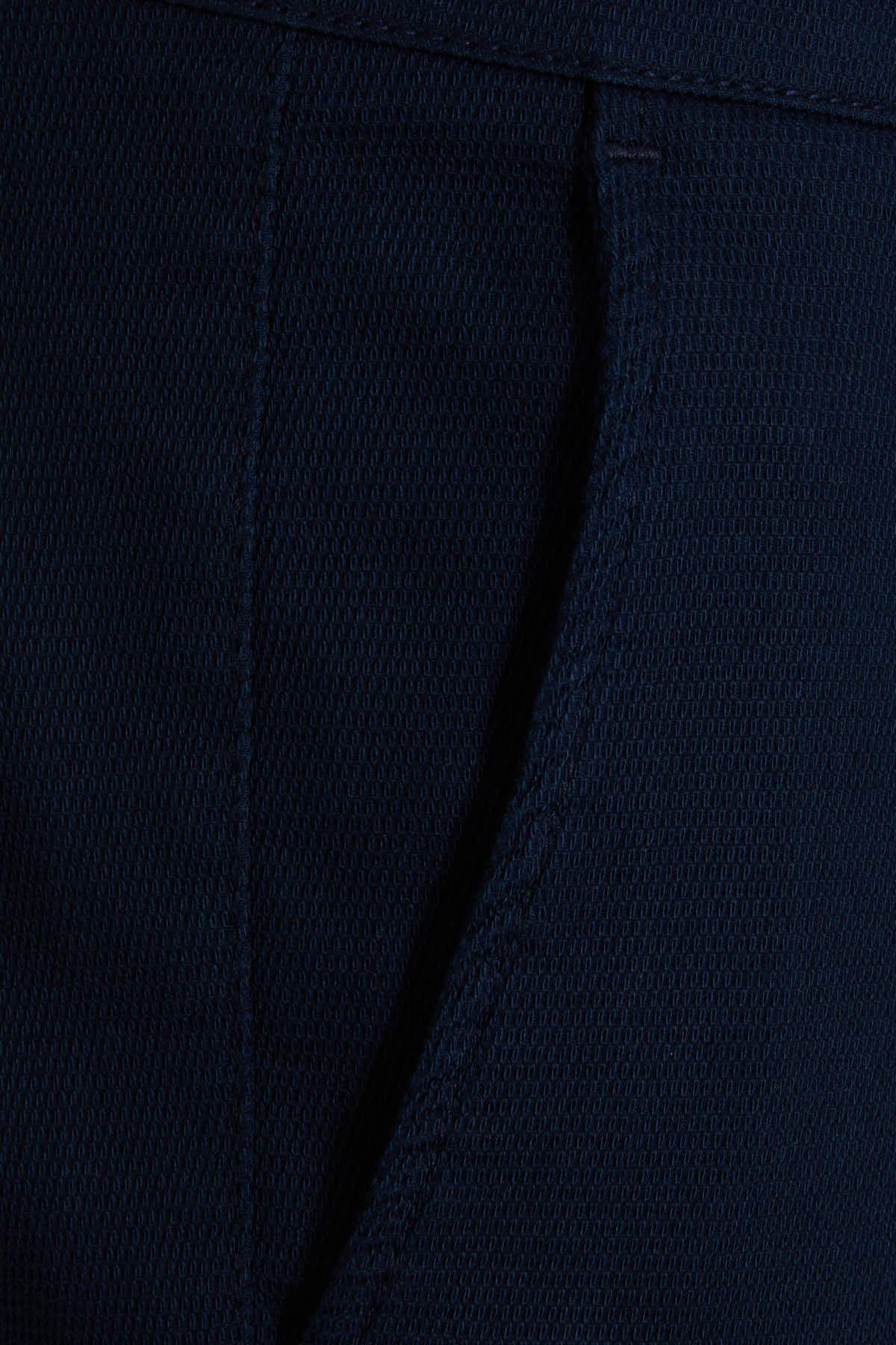 Regular Fit Side Pocket Navy Cotton Casual Pants - SAYKI