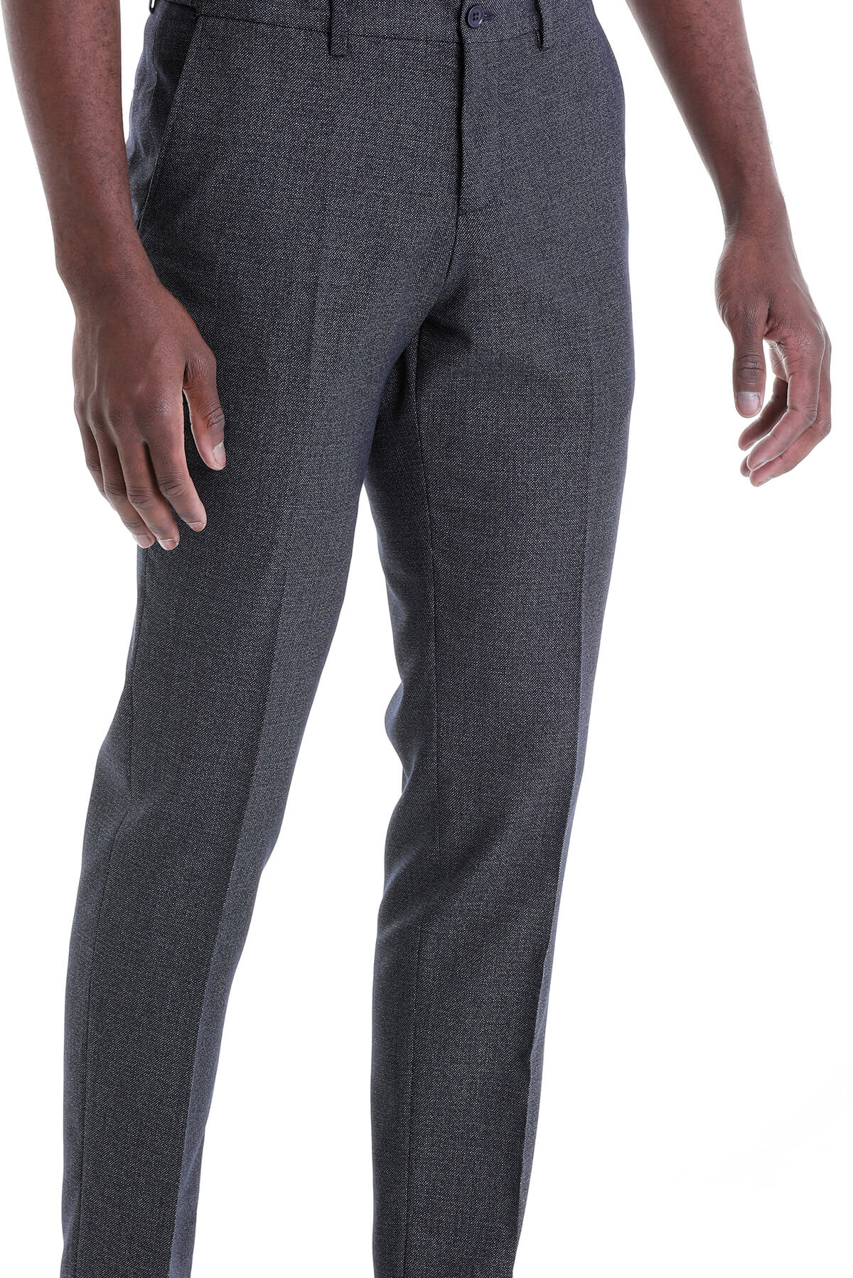 Regular Fit Side Pocket Navy Dress Pants - SAYKI
