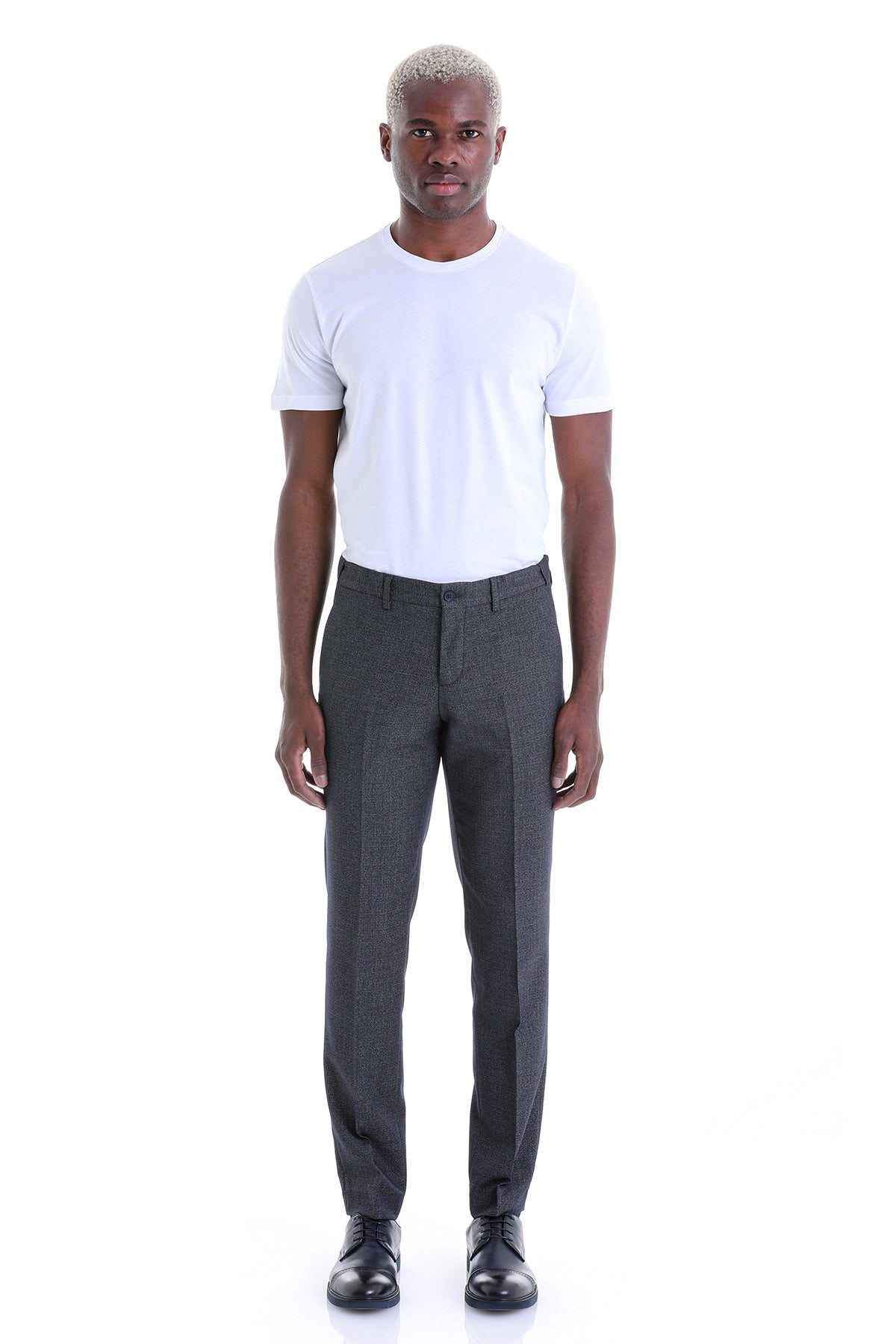 Regular Fit Side Pocket Navy Dress Pants - SAYKI