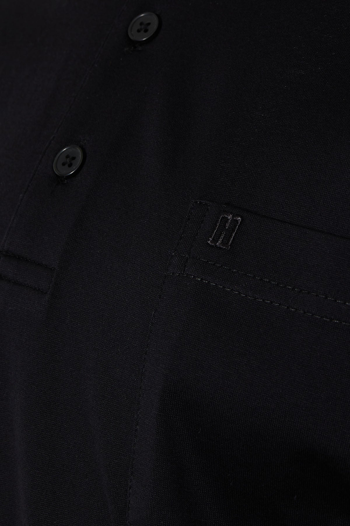 Regular Fit Solid Black Basic Cotton Polo T-Shirt - SAYKI