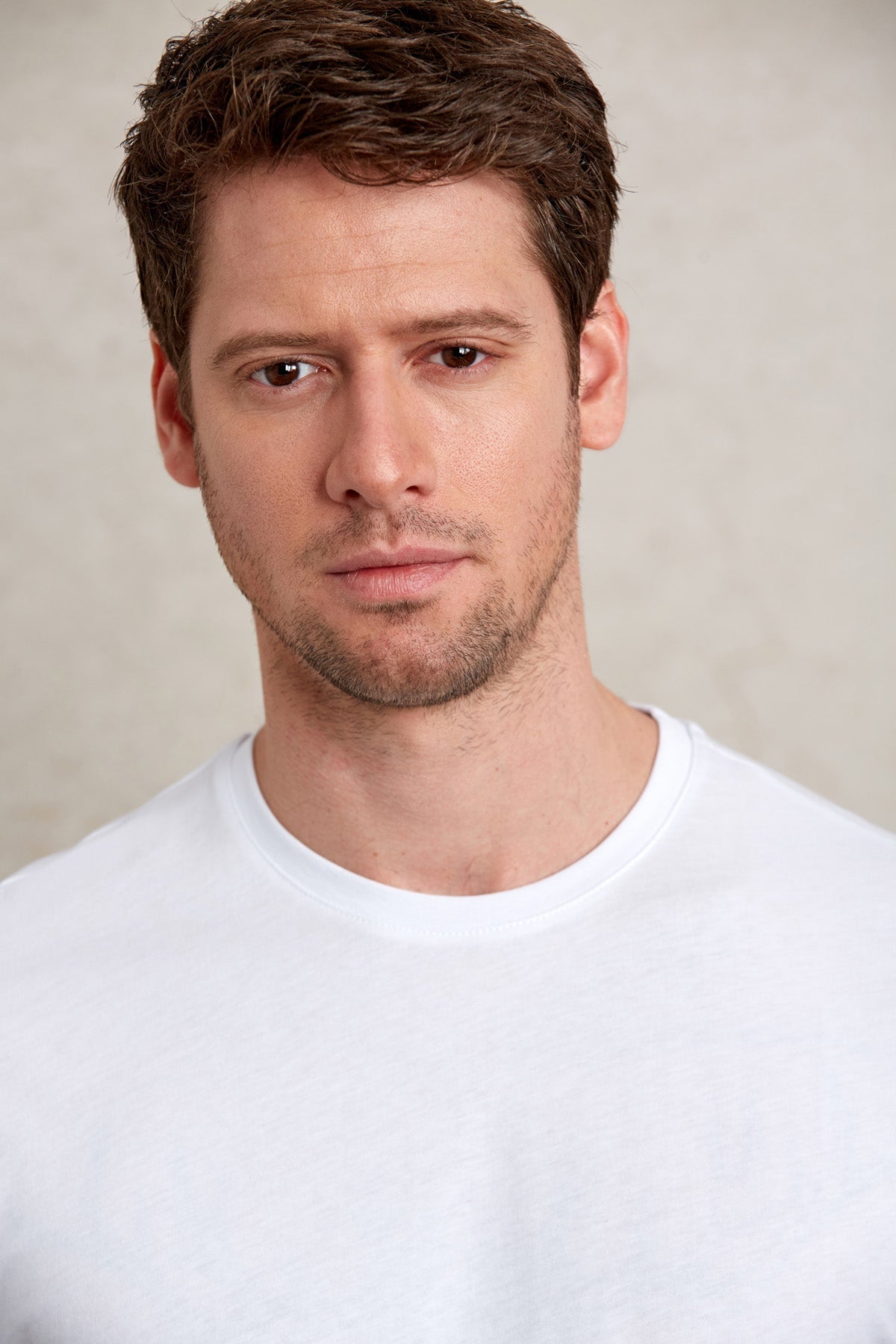 Regular Fit White Basic Cotton Crew Neck T-Shirt - SAYKI