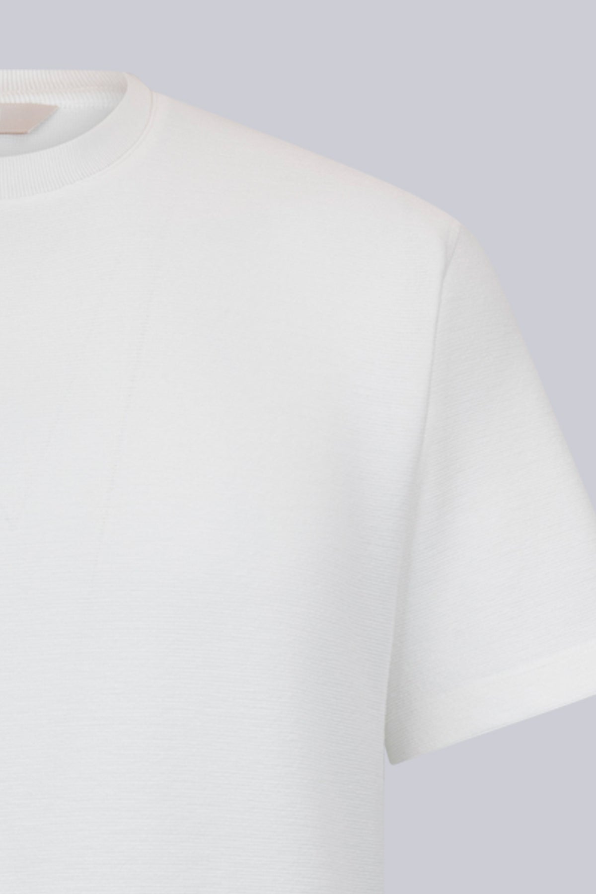 Regular Fit White Crewneck T-Shirt - SAYKI