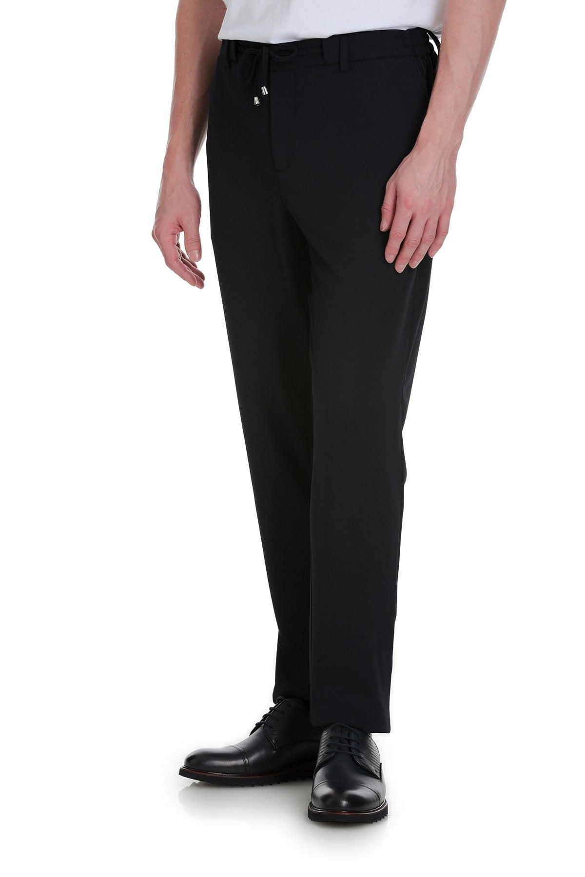 Relaxed Fit Side Pocket Navy Jogger Pants - SAYKI