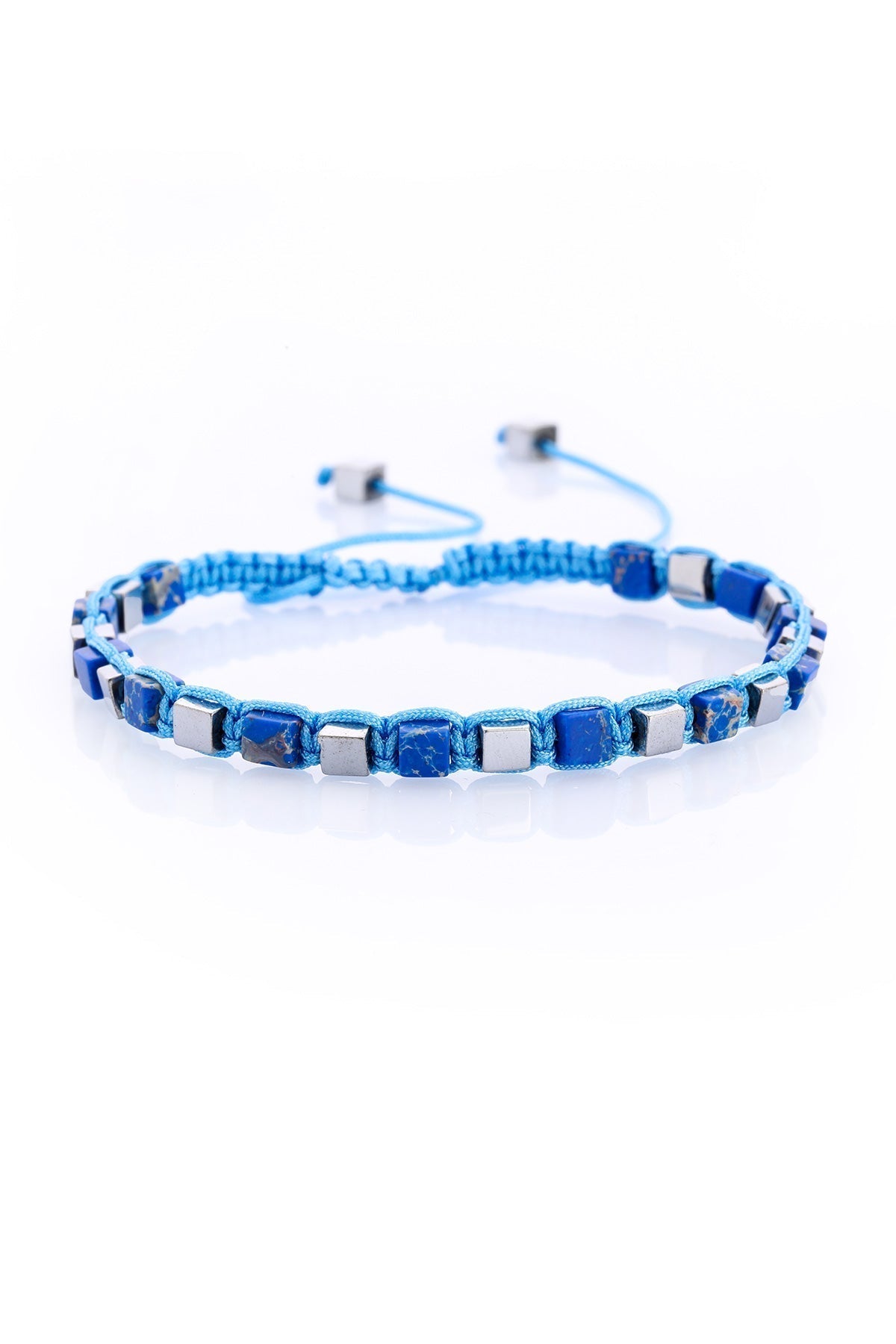 Sax Natural Stone Square Beads Bracelet - SAYKI