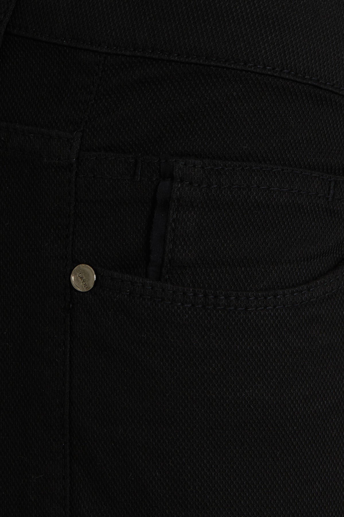 Slim Fit 5 Pocket Low Waist Charcoal Cotton Casual Pants