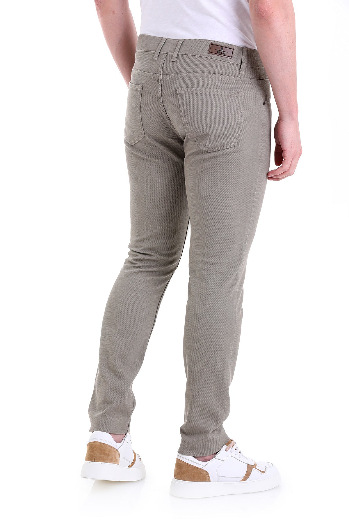 Slim Fit 5 Pocket Low Waist Khaki Cotton Casual Pants