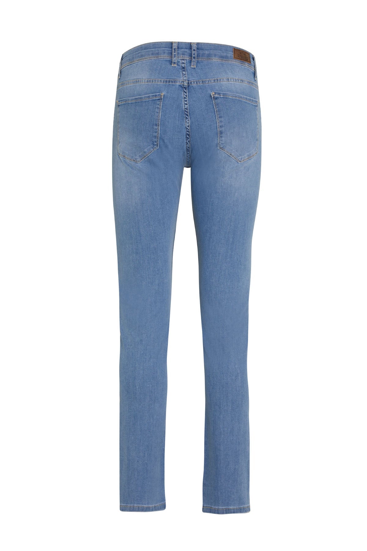 Slim Fit 5 Pocket Low Waist Light Blue Cotton Denim - SAYKI