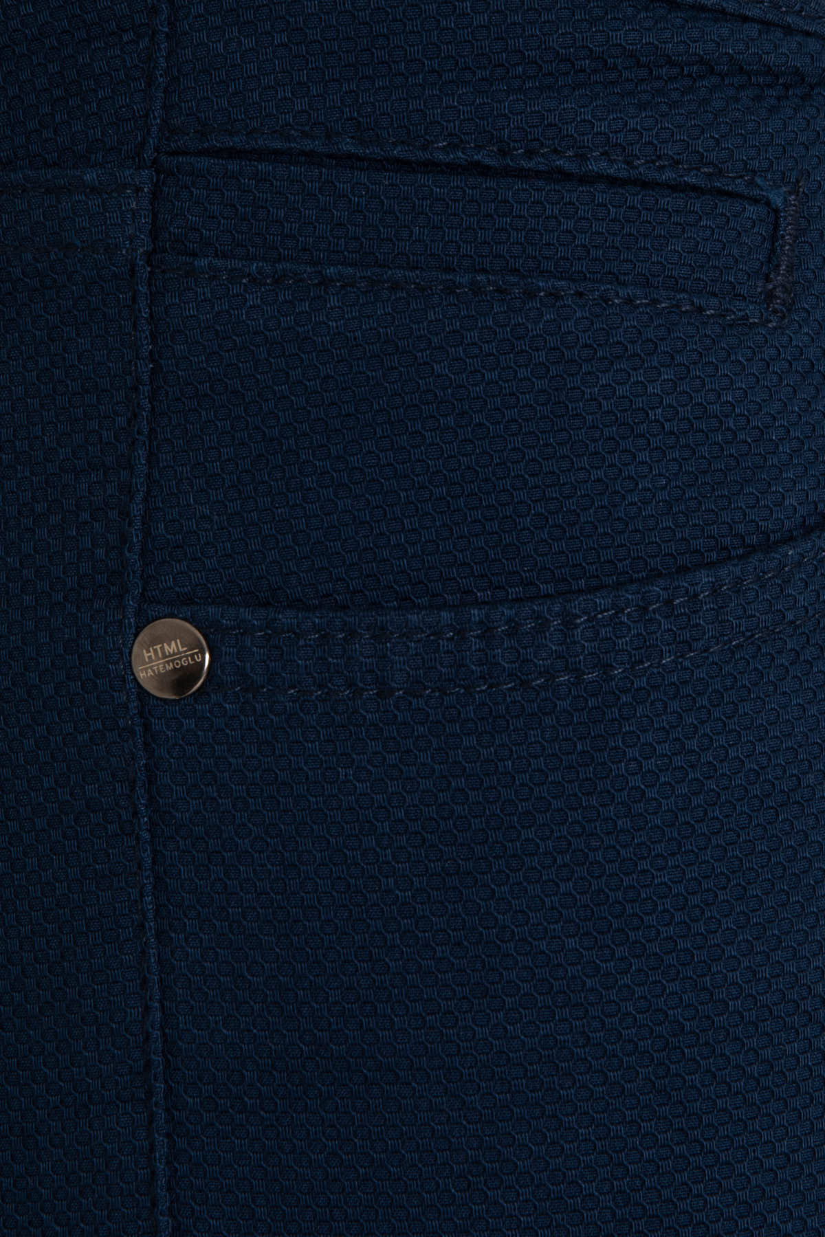 Slim Fit 5 Pocket Low Waist Light Navy Casual Pants - SAYKI