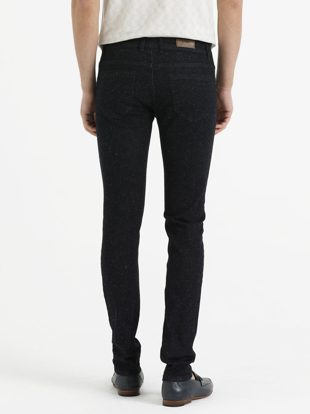 Slim Fit 5 Pocket Low Waist Navy Cotton Blend Denim - SAYKI