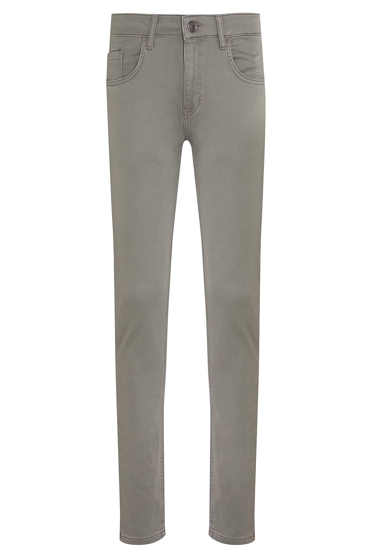 Slim Fit 5 Pocket Low Waist Rock Cotton Casual Pants - SAYKI